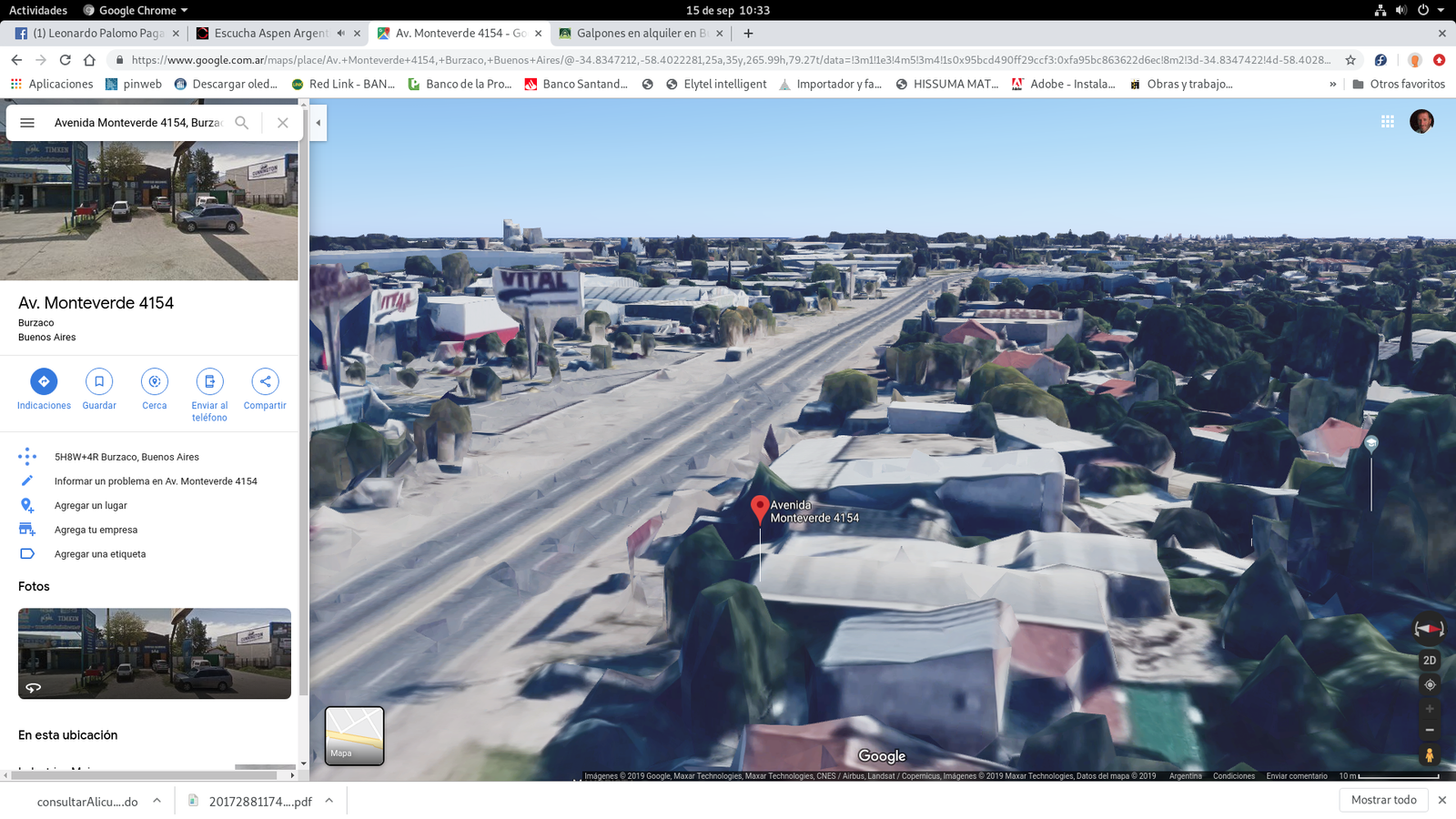 Análisis de ubicaciones posibles Análisis de ubicaciones posibles